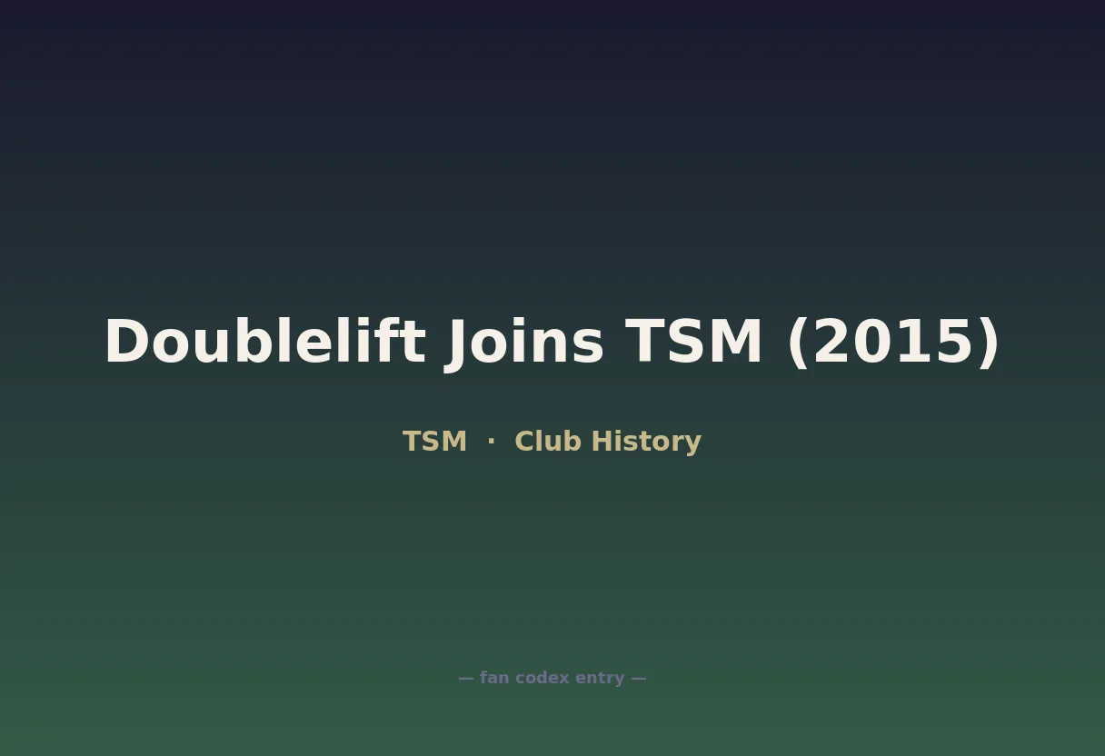 Doublelift Joins TSM (2015)