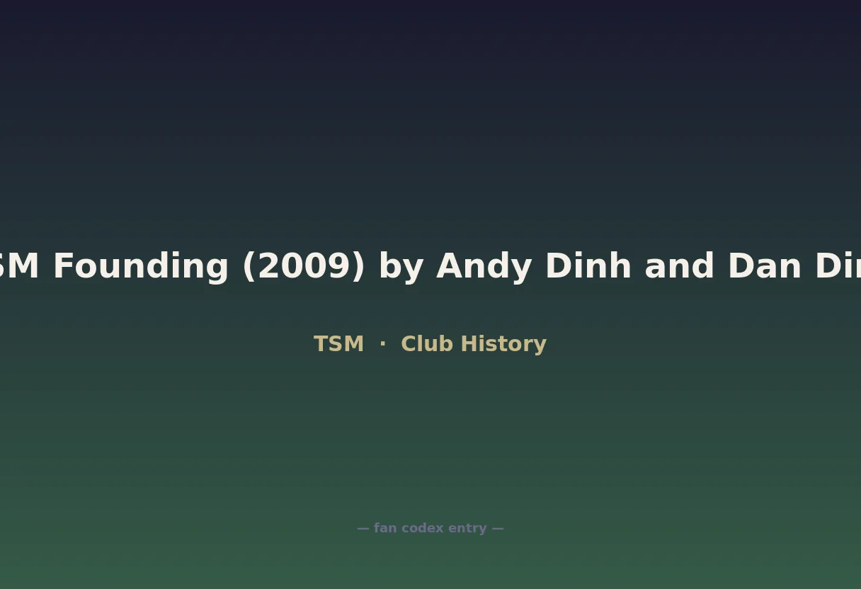 TSM Founding (2009) by Andy Dinh and Dan Dinh